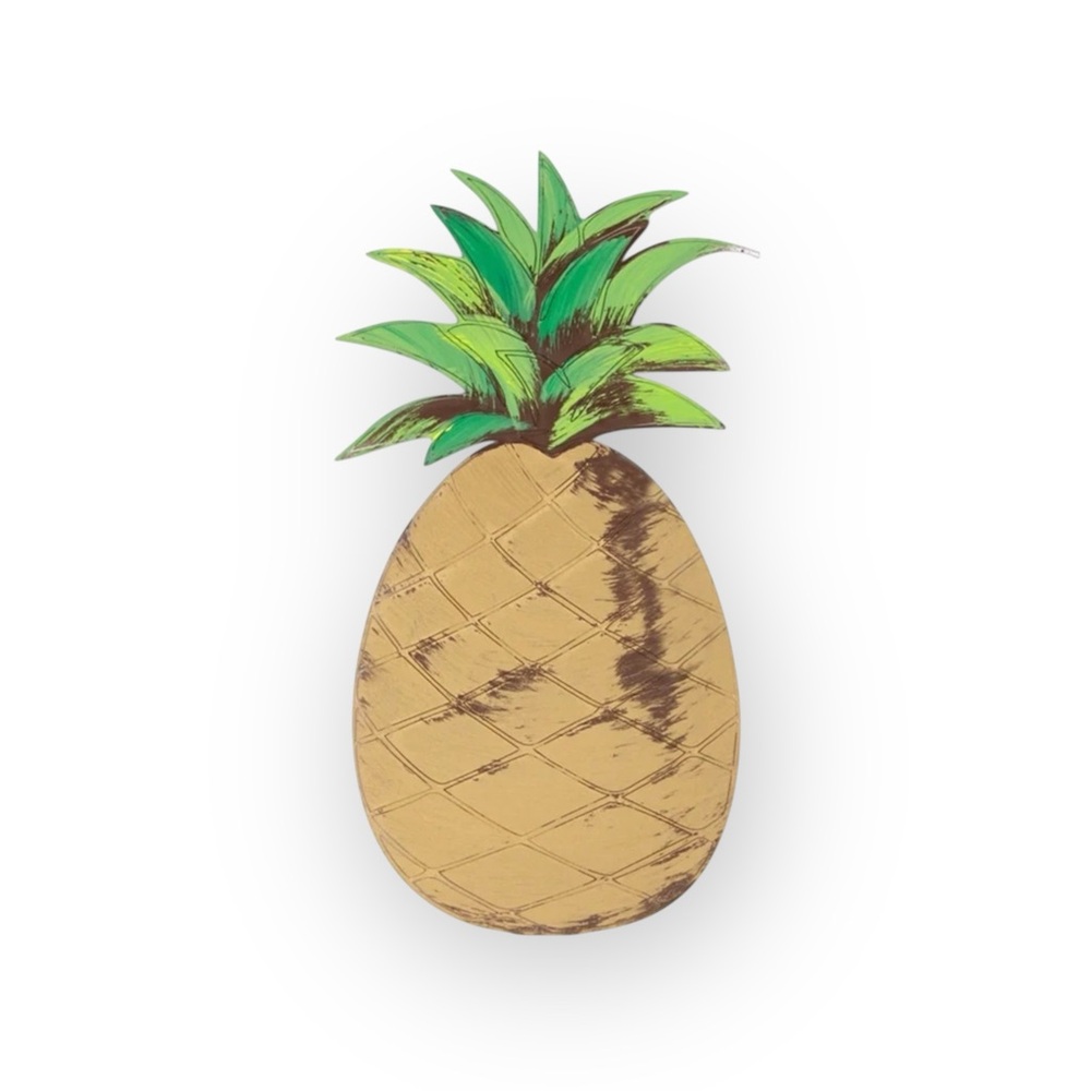 Letter2Word ꧁ Handmade Pineapple Art Decor Wall Hanging ꧁ Bronze Yellow Green ꧂